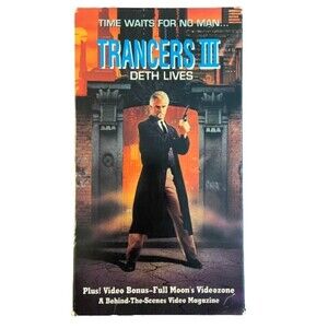 Trancers III 3 VHS 1992 ~Original 1st Release Movie SCI-FI Thriller Futuristic